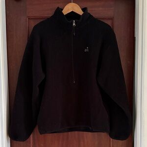 Men's Black Quarter Zip Fleece